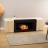 Тумба под ТВ с биокамином SteelHeat IMOLA 140 см (корпус белый / фасады дуб Сонома) фото 2