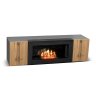 Тумба под ТВ с биокамином SteelHeat IMOLA 140 см (корпус Графит / фасады дуб Вотан) фото 1